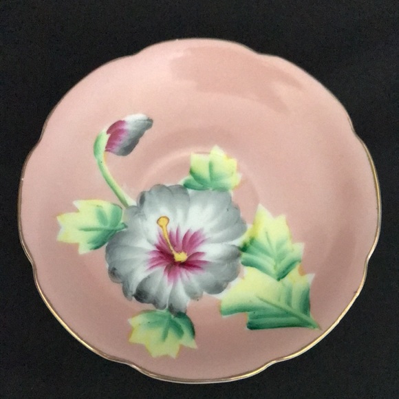 Vintage Trimont Pink Porcelain Teacup and Saucer Hand Painted Occupied Japan - Picture 4 of 6